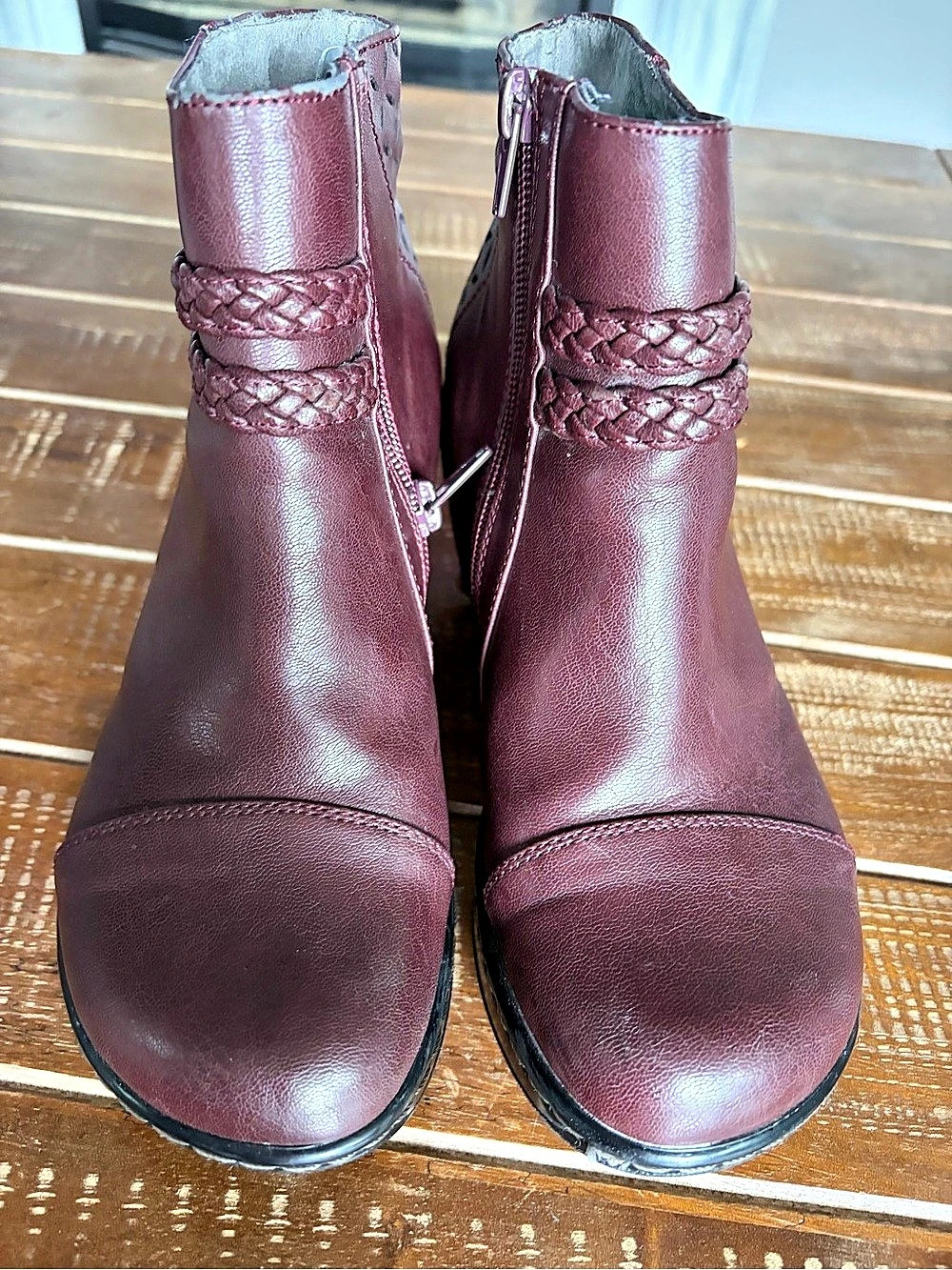 JBU Juno Ankle Boots Burgundy 7